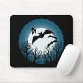 Fledermäuse und Bäume gegen den Mond Mousepad (Mit Mouse)