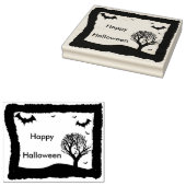 Fledermäuse und Baumlandschaft 2 Silhouette Kunst Gummistempel (Stempel)