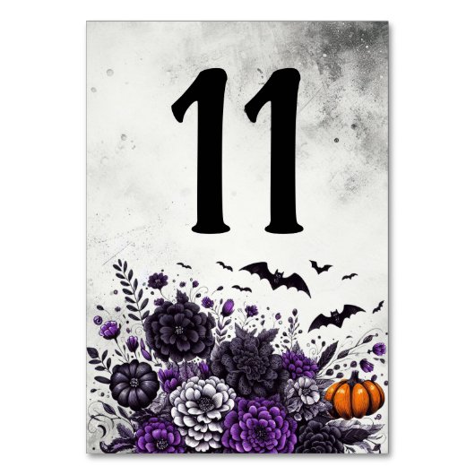 Fledermäuse und Blume Tischnummer 11 (Vorderseite)