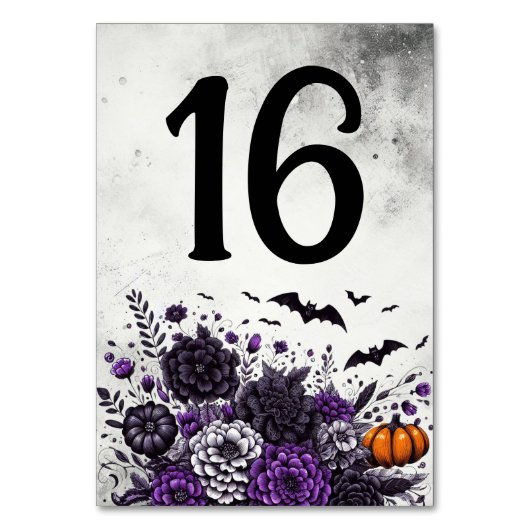 Fledermäuse und Blume Tischnummer 16 (Vorderseite)