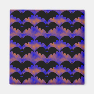 Fledermäuse und Bohnen, blaues Orange Magnet