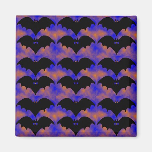 Fledermäuse und Bohnen, blaues Orange Magnet (Vorne)