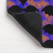 Fledermäuse und Bohnen, blaues Orange Mousepad (Ecke)