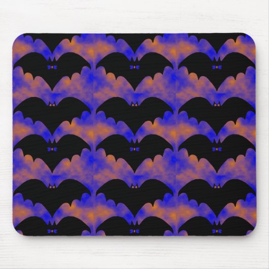 Fledermäuse und Bohnen, blaues Orange Mousepad (Vorne)