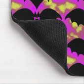 Fledermäuse und Bohnen rosa gelb Mousepad (Ecke)
