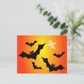 Fledermäuse und eine Ghost-Postkarte Postkarte (Stehend Vorderseite)
