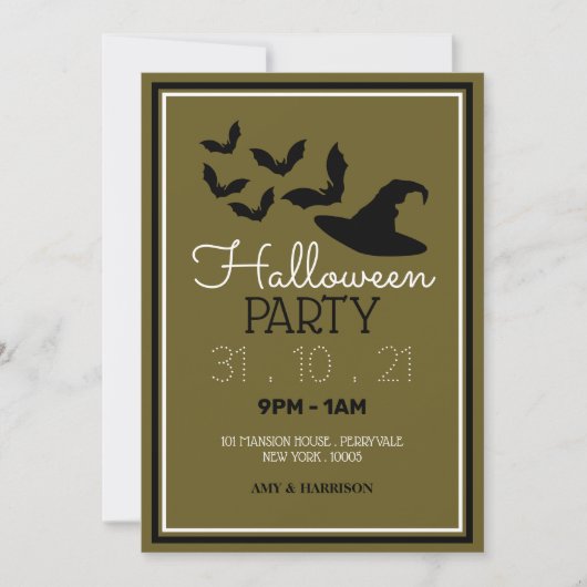 Fledermäuse und Halloween-Party (Vorderseite)