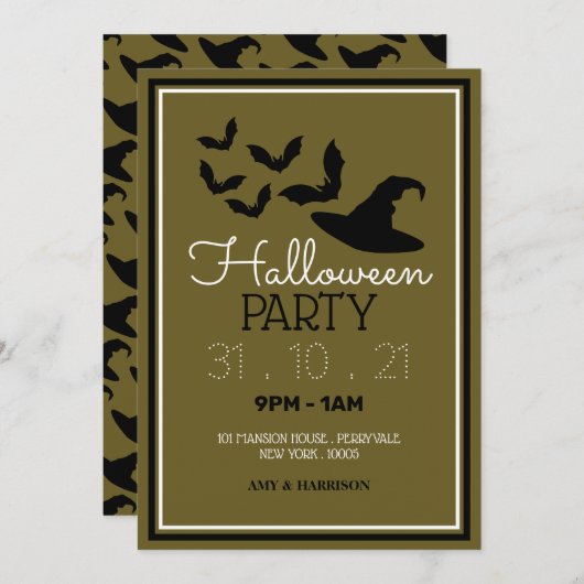 Fledermäuse und Halloween-Party (Vorne/Hinten)