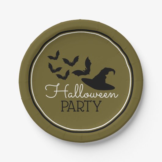 Fledermäuse und Halloween-Party Pappteller (Vorderseite)