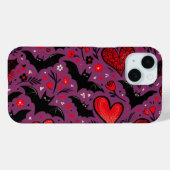 Fledermäuse und Herz Case-Mate iPhone Hülle (Rückseite (Horizontal))