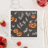 Fledermäuse und Jack-O-Lanterns - Papierflossen Serviette (Beispiel)
