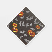 Fledermäuse und Jack-O-Lanterns - Papierflossen Serviette (Ecke)