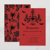 Fledermäuse und Kronleuchter UAWG RSVP Karte (Vorne/Hinten)