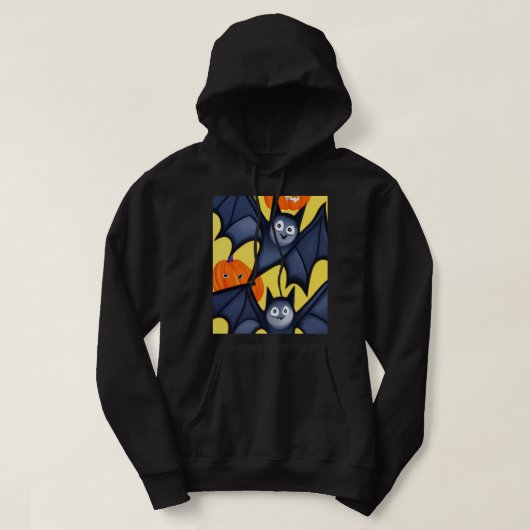 Fledermäuse und Kürbisse Hoodie (Design vorne)
