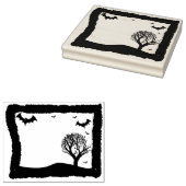 Fledermäuse und Landschaft Silhouette Kunst Briefm Gummistempel (Stempel)