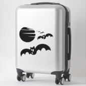 Fledermäuse und Mond Halloween Aufkleber (Koffer)