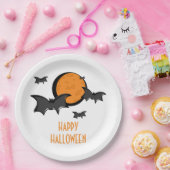Fledermäuse und Mond Halloween Paper Teller (Party)