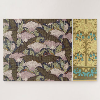 Fledermäuse und Pflaumen, Schmetterlinge und Blume Puzzle