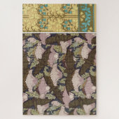 Fledermäuse und Pflaumen, Schmetterlinge und Blume Puzzle (Vertikal)