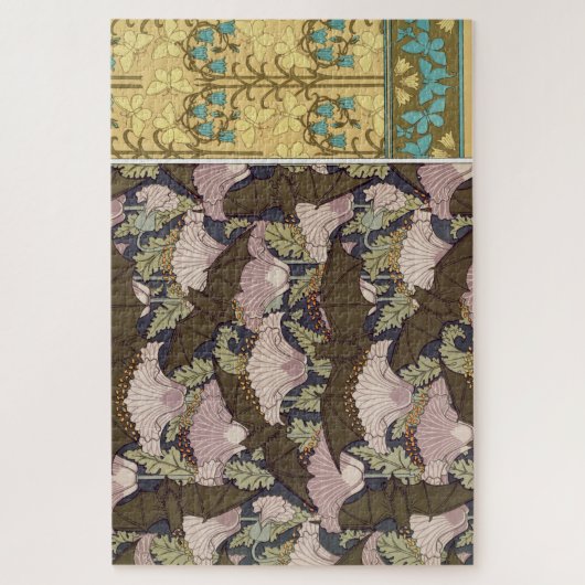 Fledermäuse und Pflaumen, Schmetterlinge und Blume Puzzle (Vertikal)