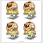 Fledermäuse und Pumpkins Aufkleber (Blatt)