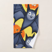 Fledermäuse und Pumpkins Badhandtuch Set (Handtuch)