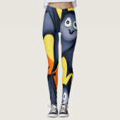 Fledermäuse und Pumpkins Leggings (Vorderseite)