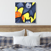 Fledermäuse und Pumpkins Leinwanddruck (Insitu (Schlafzimmer))