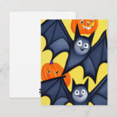 Fledermäuse und Pumpkins Mitteilungskarte (Vorne/Hinten)