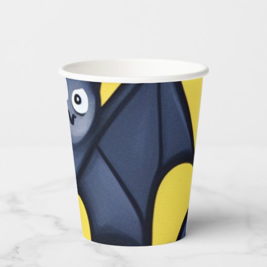 Fledermäuse und Pumpkins Pappbecher (Rückseite)