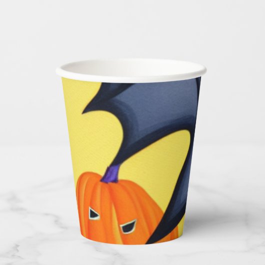 Fledermäuse und Pumpkins Pappbecher (Vorderseite)