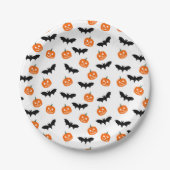 Fledermäuse und Pumpkins Pappteller (Vorderseite)