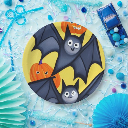 Fledermäuse und Pumpkins Pappteller (Party)