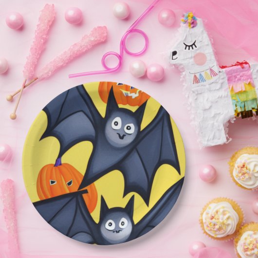 Fledermäuse und Pumpkins Pappteller (Party)