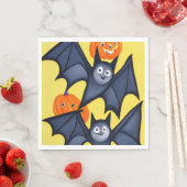 Fledermäuse und Pumpkins Serviette (Beispiel)