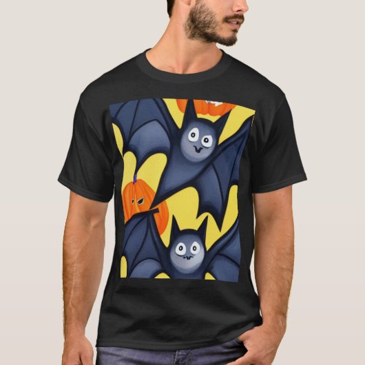Fledermäuse und Pumpkins T-Shirt (Vorderseite)