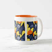 Fledermäuse und Pumpkins Zweifarbige Tasse (VorderseiteRechts)