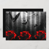 Fledermäuse und Rose erhalten Einladung (Vorne/Hinten)