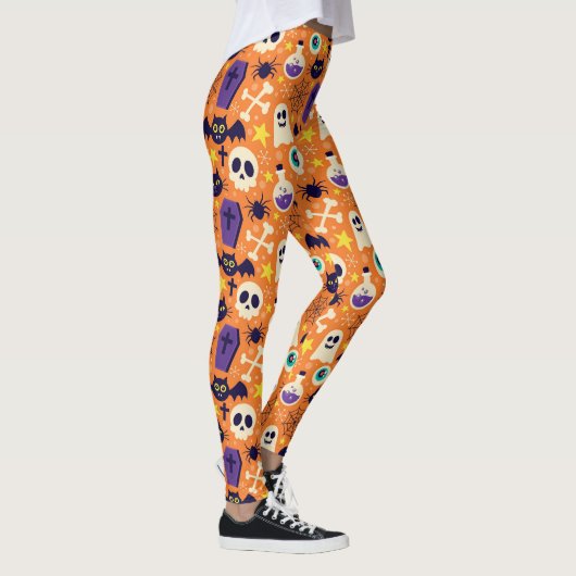 Fledermäuse und Schädel Leggings (Rechts)