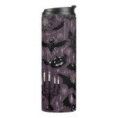 Fledermäuse und Spinnennetze Thermosbecher (Nach links gedreht)