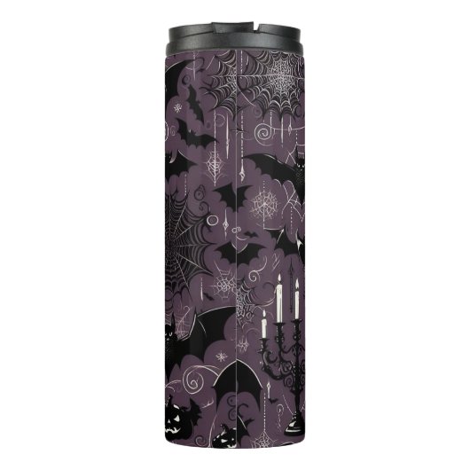 Fledermäuse und Spinnennetze Thermosbecher (Rückseite)