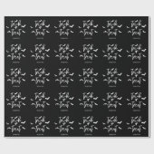 Fledermäuse und Trick- oder Treattypografie Hallow Geschenkpapier (Flach)