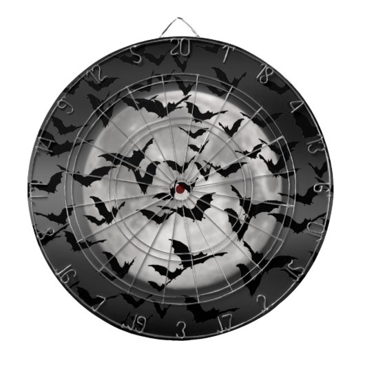 Fledermäuse und Vollmond Dartscheibe (vorne)