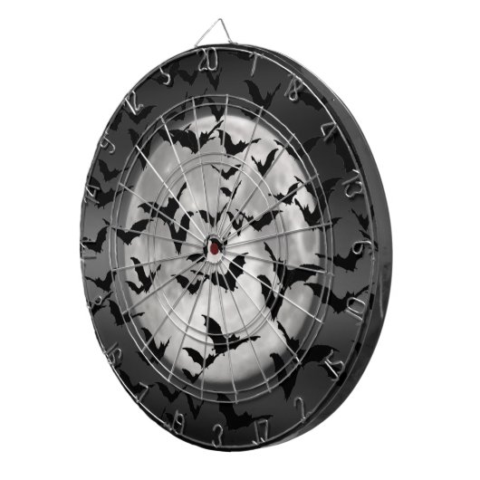 Fledermäuse und Vollmond Dartscheibe (Vorderseite rechts)