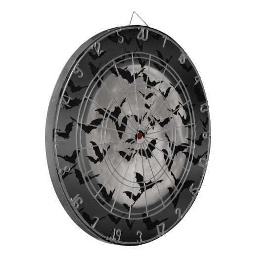 Fledermäuse und Vollmond Dartscheibe (Vorderseite Links)