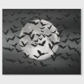 Fledermäuse und Vollmond Geschenkpapier (Flach)