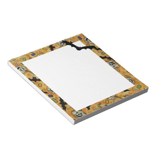 Fledermäuse und Zombie-Jack-O-Lanterns Notizblock (angewinkelt)