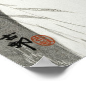 Fledermäuse unter Vollmond von Ohara Koson Poster (Ecke)