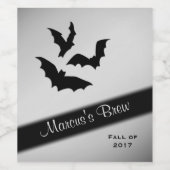 Fledermäuse Weinetikett (Einzelnes Label)