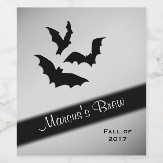 Fledermäuse Weinetikett (Einzelnes Label)